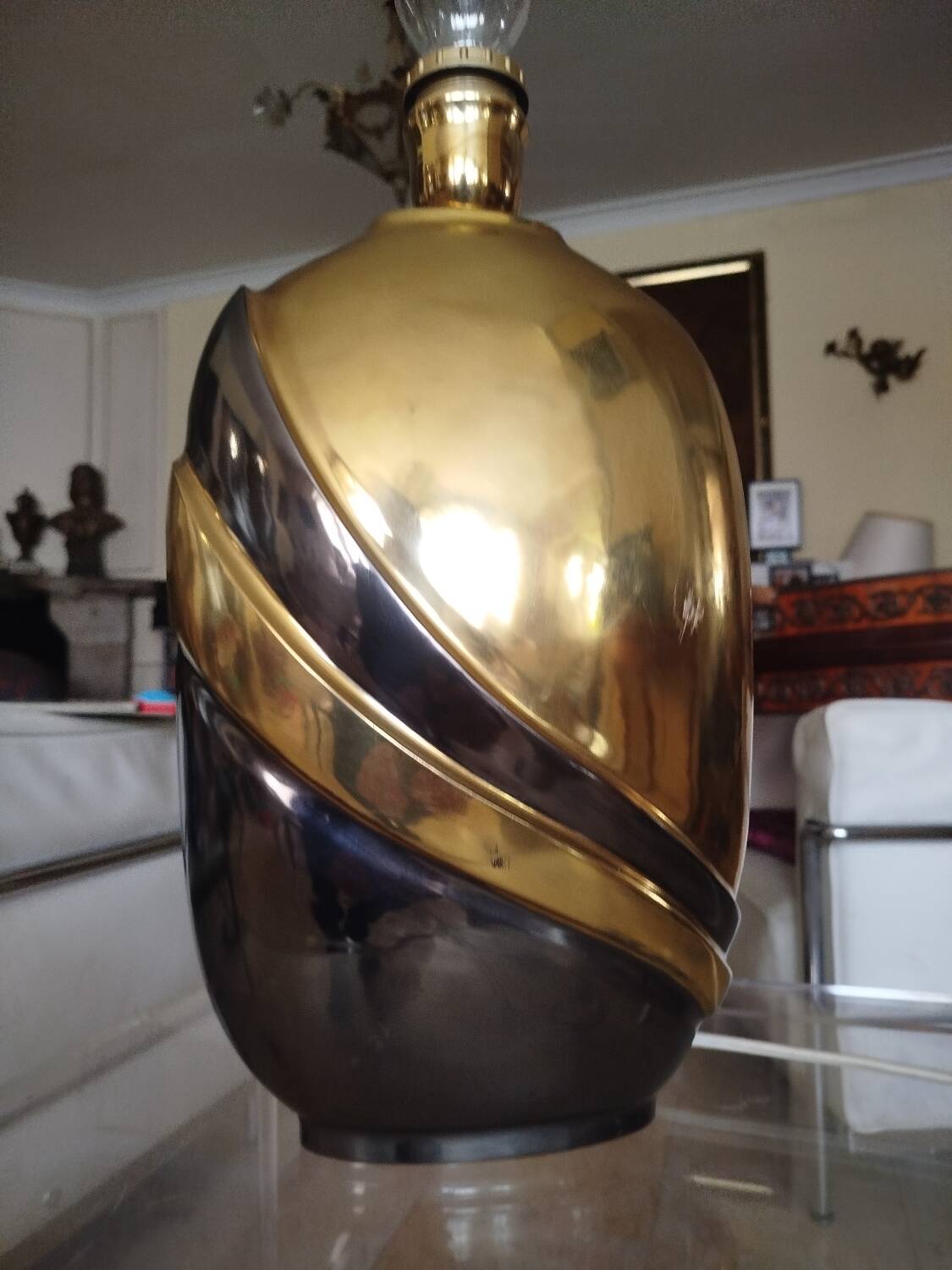 Vintage Italian lamp Regina brass 1970s
