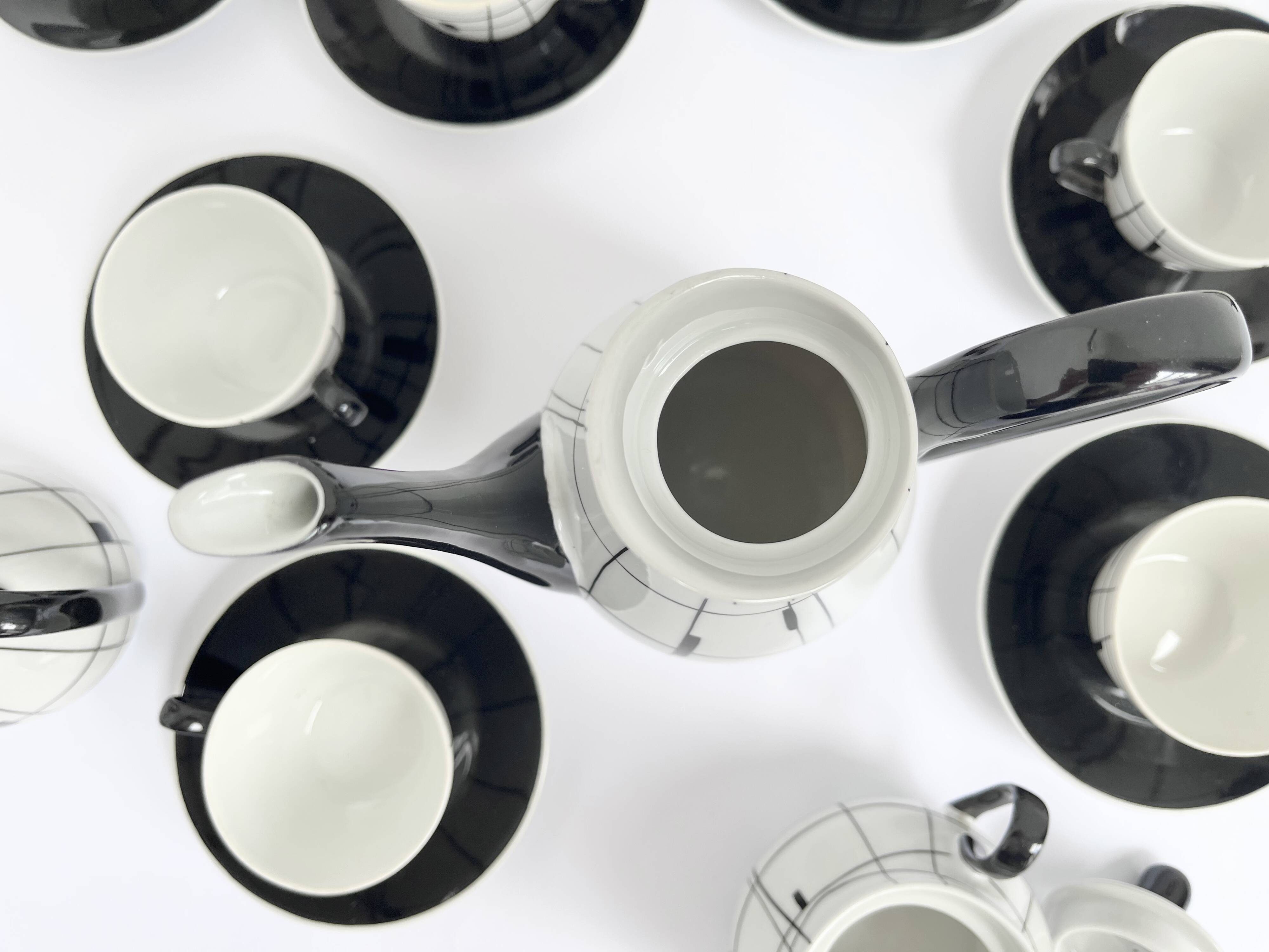 "Lidia" coffee service by Marian Pasich 1957 Chodziez Poland