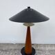 1980s metal and wood lamp