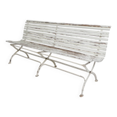 Banc de jardin, banc à lattes, pliant, 2 mètres de long, années 1930