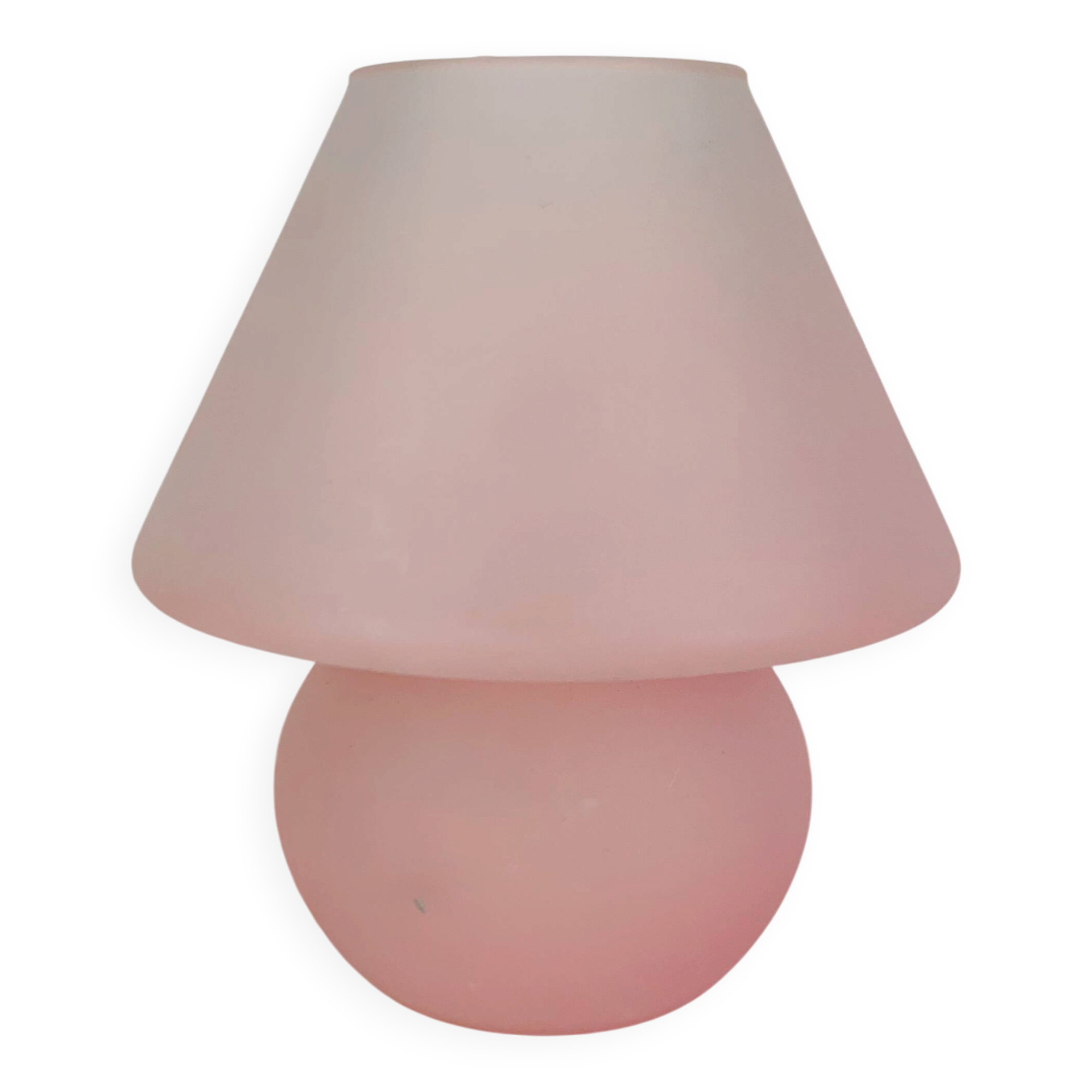 Mushroom lamp in pink Murano glass, vintage