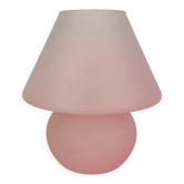 Mushroom lamp in pink Murano glass, vintage