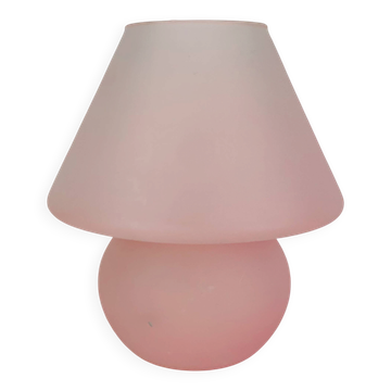 Mushroom lamp in pink Murano glass, vintage