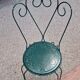 Salon de jardin en fer vert (1 table + 4 chaises)