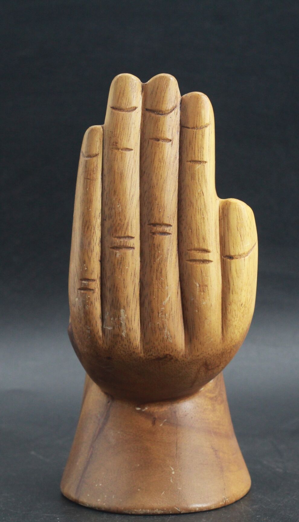 Empty wooden hand pocket