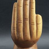 Empty wooden hand pocket