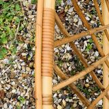 Rattan basket bed 90x190 vintage 1960