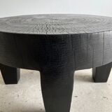 Coffee table en bois massif monoxyle noir