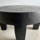 Coffee table en bois massif monoxyle noir