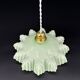 Suspension drapée en verre opaline vert d’eau