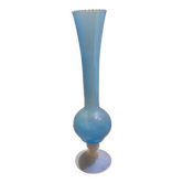 Vase vintage opaline soliflore bleu