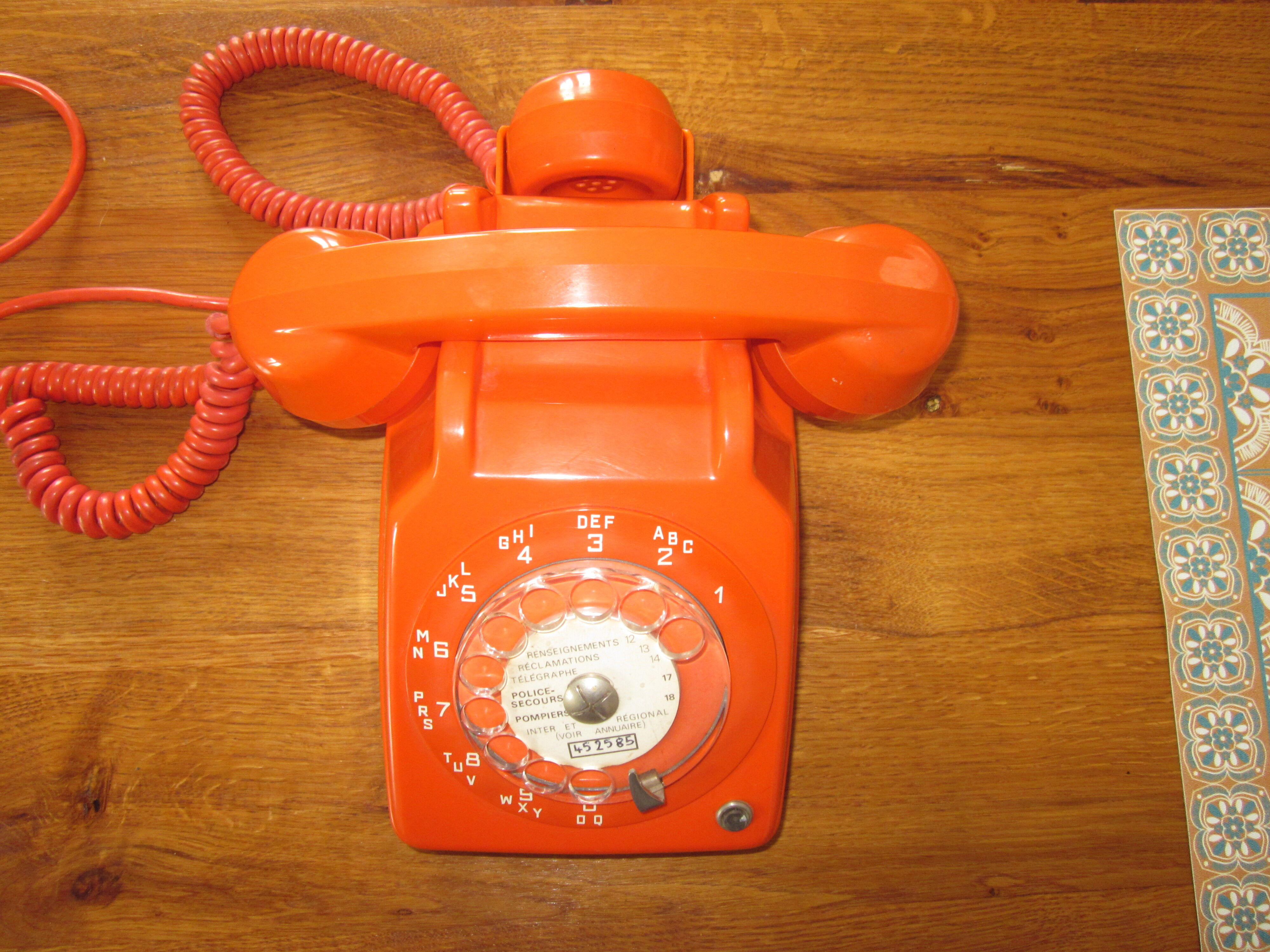 Vintage orange phone