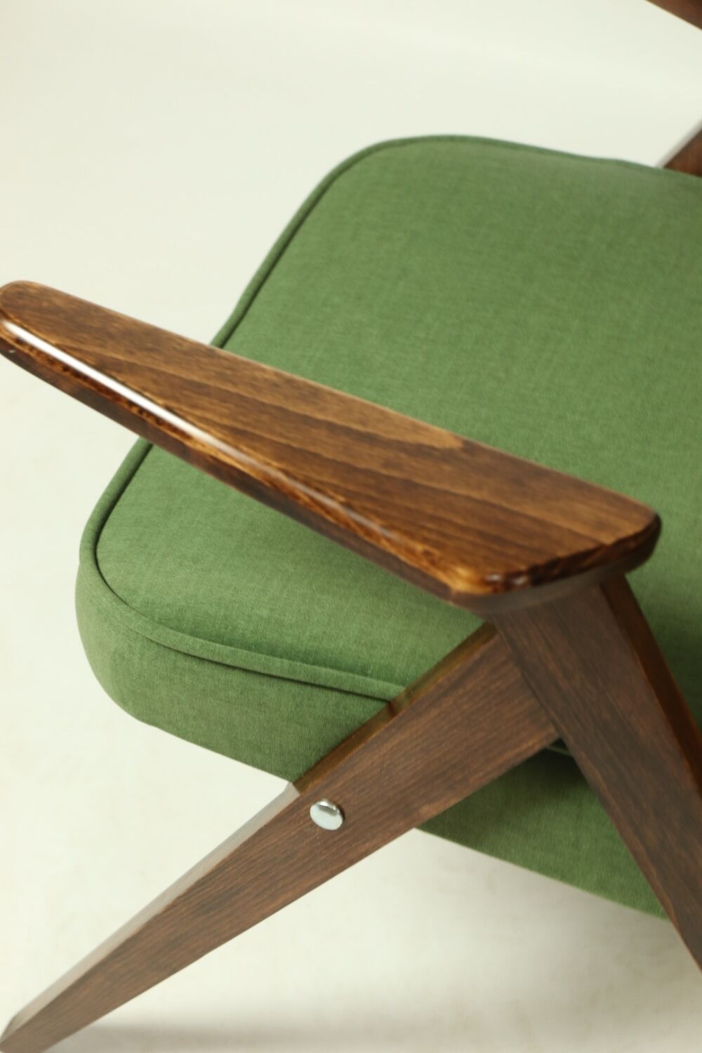 Pair of royal green velvet armchairs