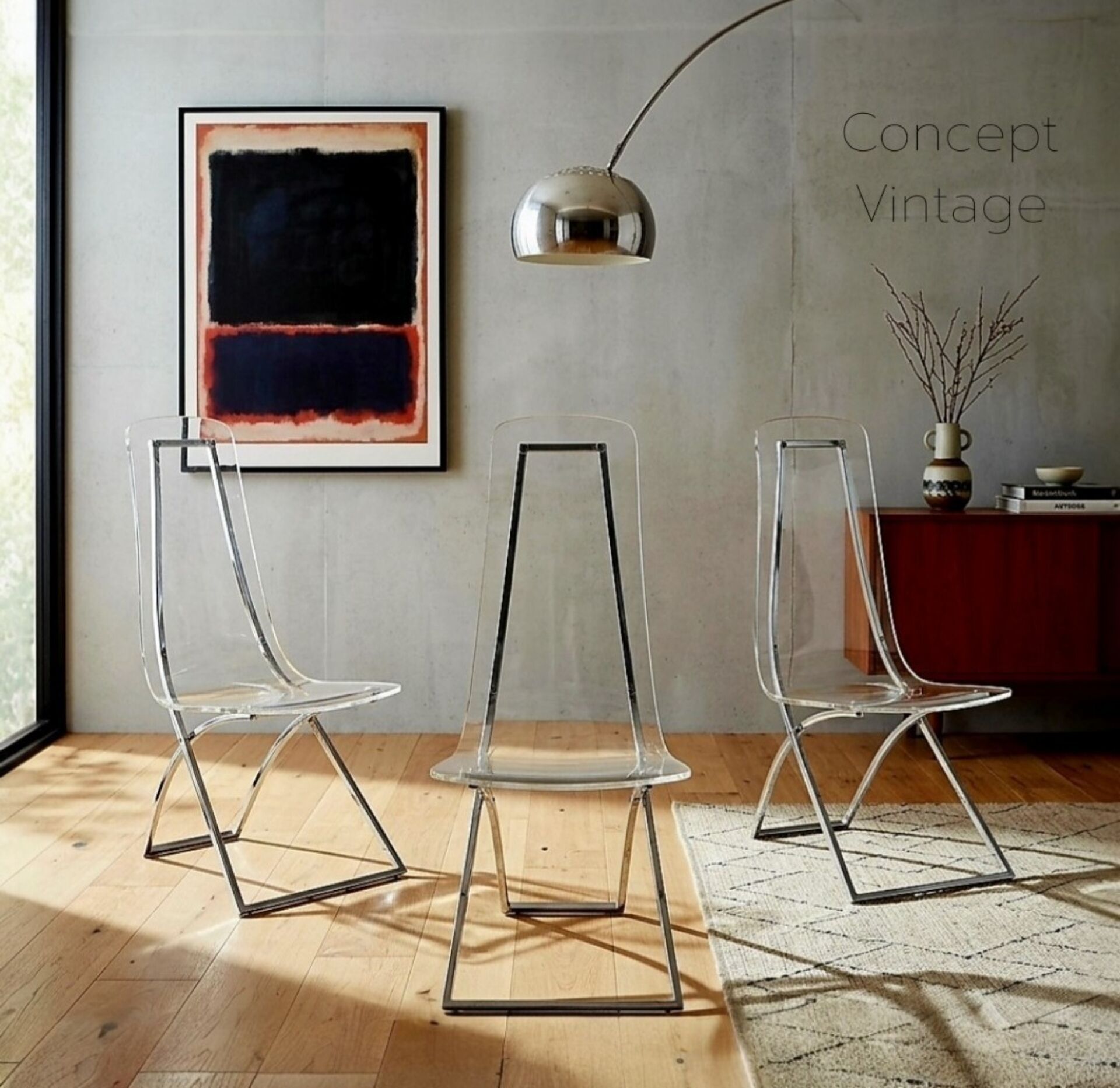 Set of 3 vintage "CH4" chairs by Edmond Vernassa – Circa 1970