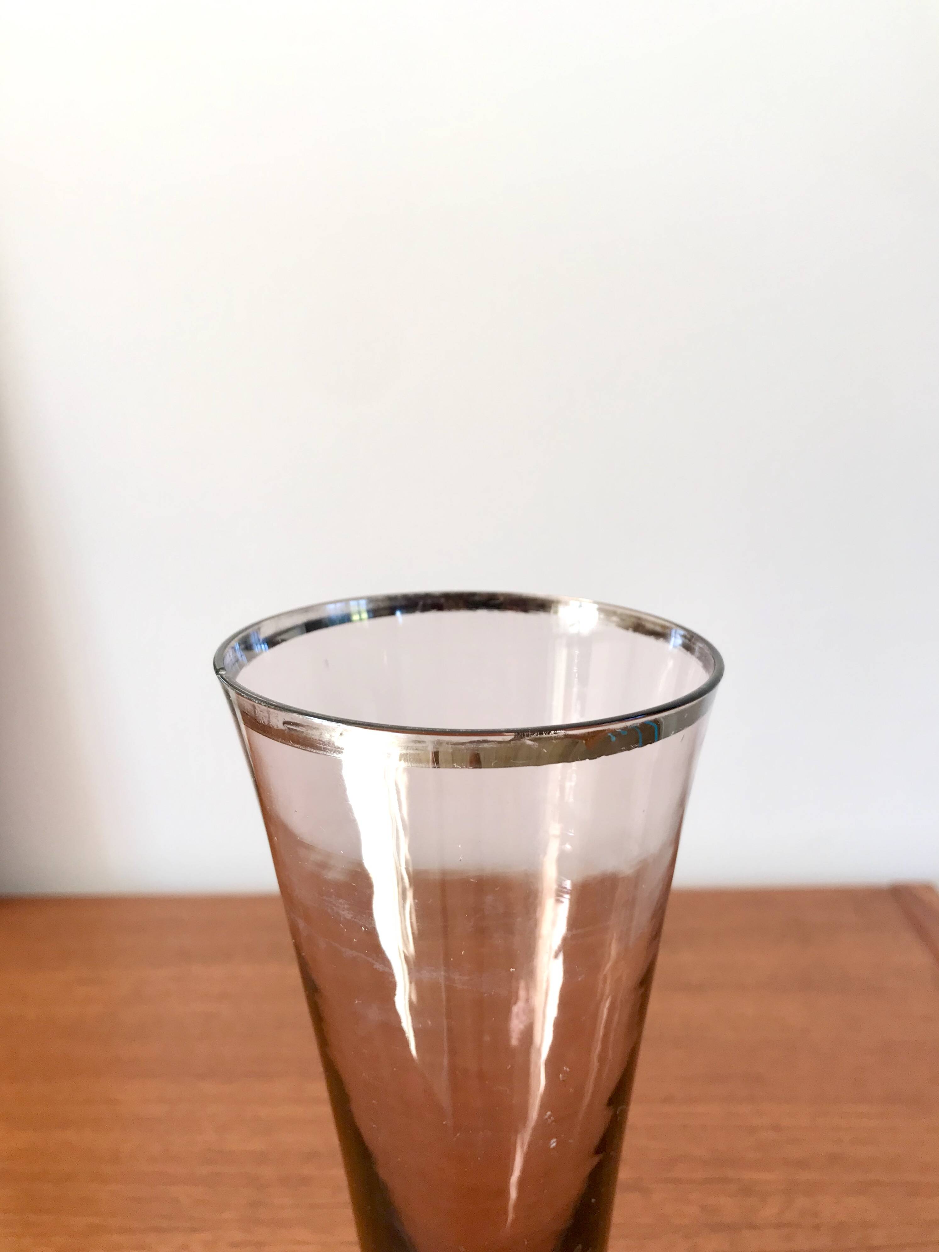 70s design purple glass vase