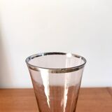 Vase en verre violet design années 70