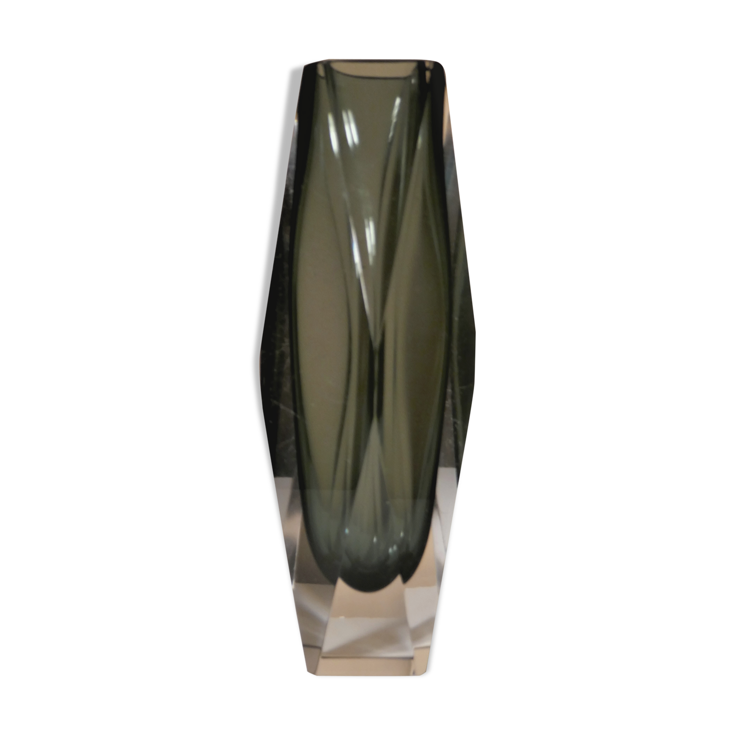 Sommerso Murano glass vase
