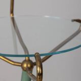 Vintage 1950s coffee table with lamp and magazine rack Italian design