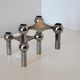Pair of tripod candle holders design 60s NAGEL STOFF metal