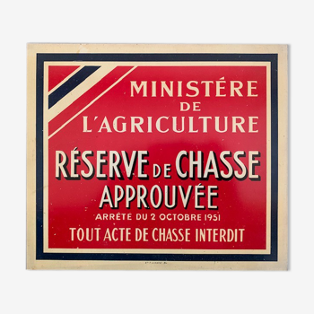 Tole reserve plate of hunting ministry agriculture