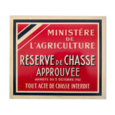Tole reserve plate of hunting ministry agriculture