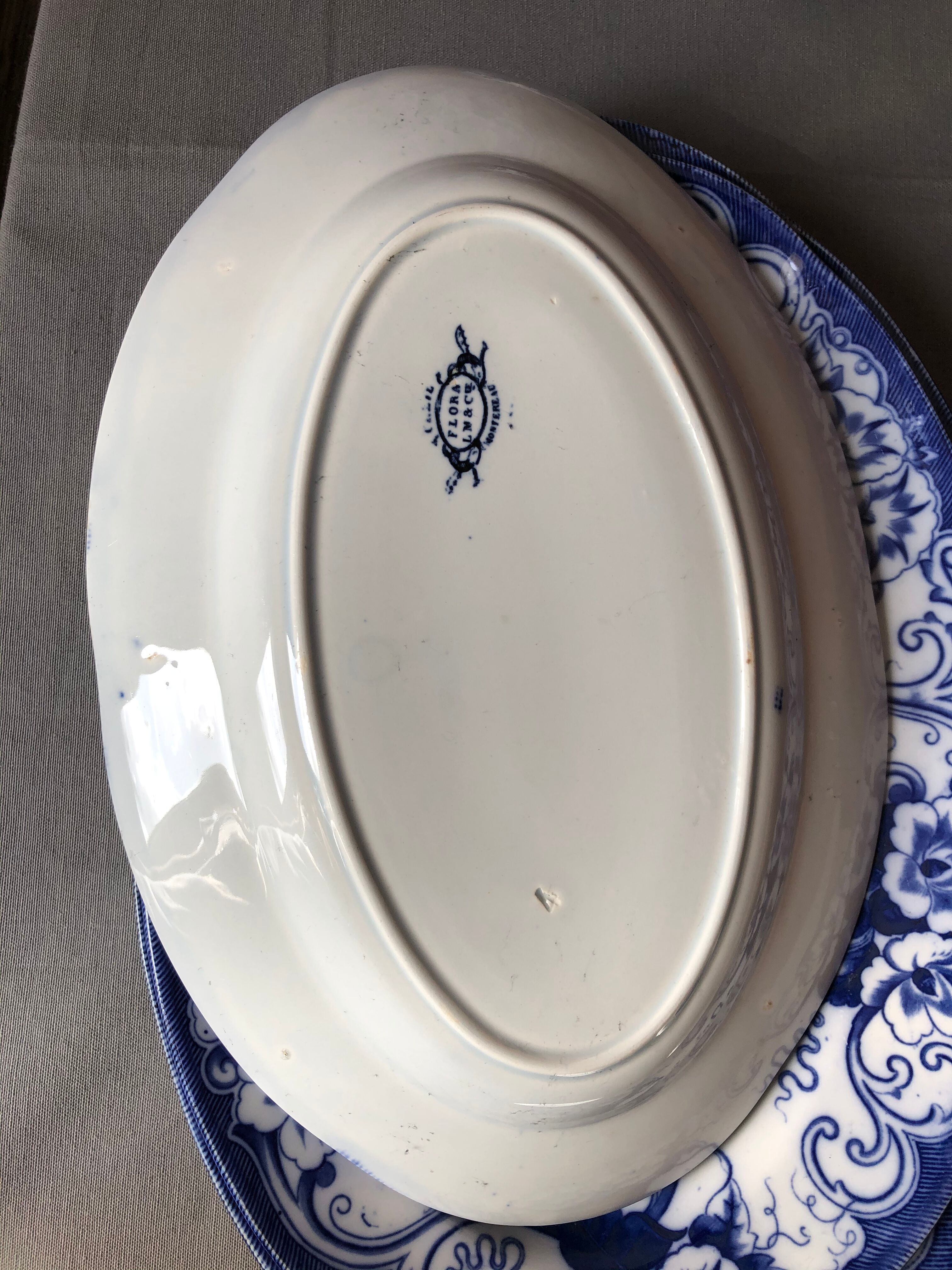 Lot of plates in earthenware creil mounteau