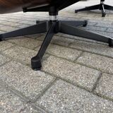 Vitra Eames Lounge Chair XL + Ottoman, Black leather & Santos Rosewood