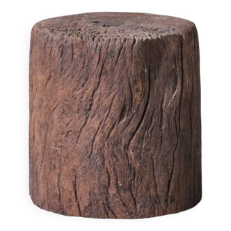 Antique wooden primitive side table or pedestal (no.1)