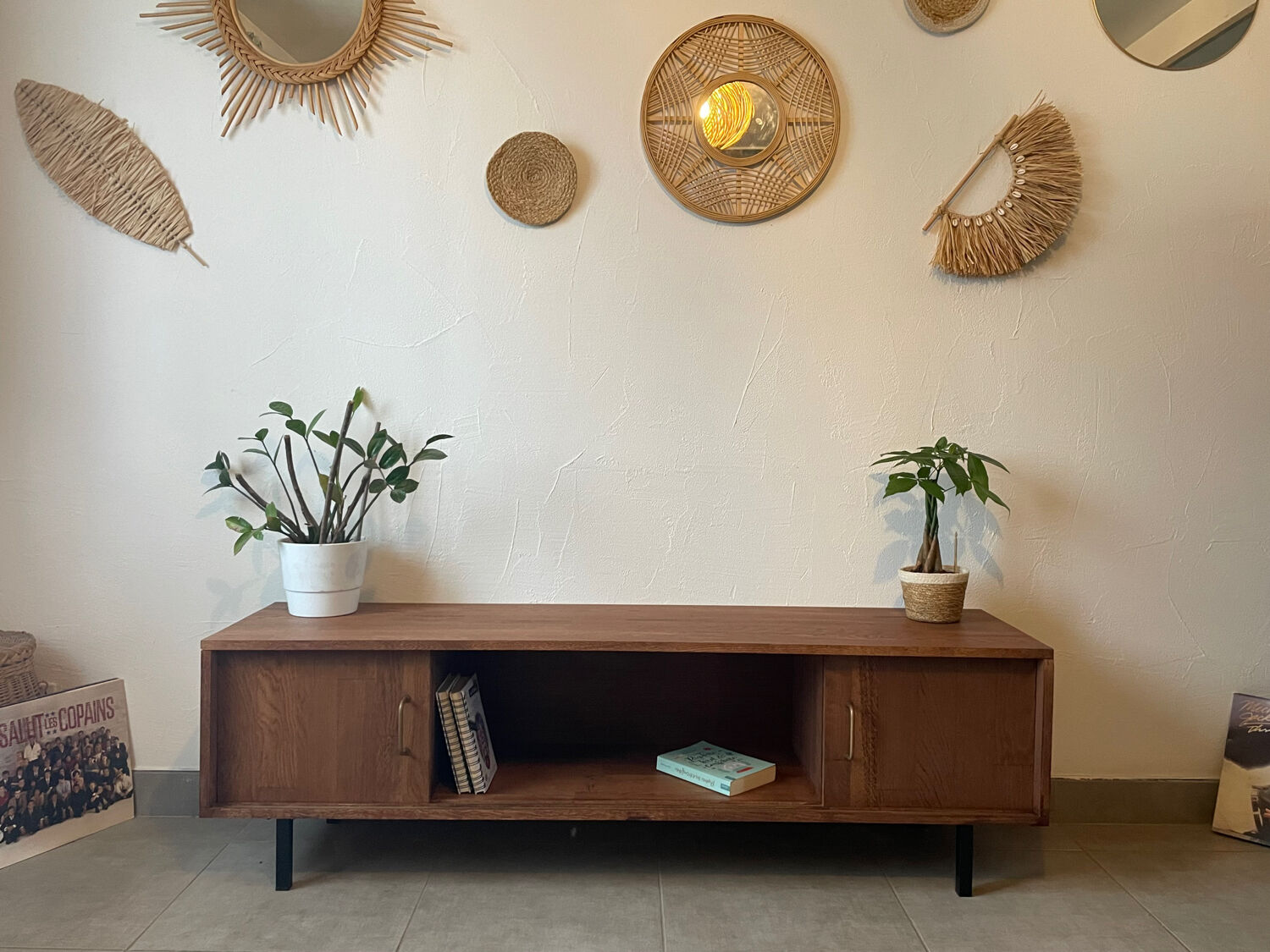 Solid oak sideboard/TV unit