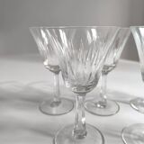 Set of 7 chiseled crystal glasses