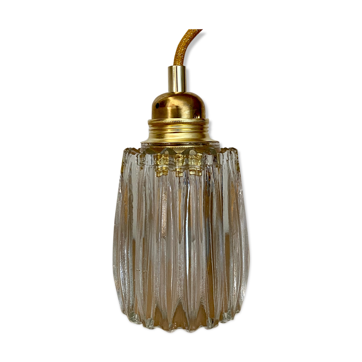 Baladeuse tulipe vintage en verre épais
