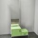 Bauhaus Czech Green Vanity Table with Mirror and Chrome Frame, 1930s