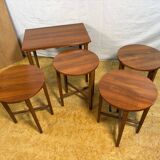Mid-Century Retro Vintage Teak Nest of Tables by Poul Hundevad 1960  Iconic