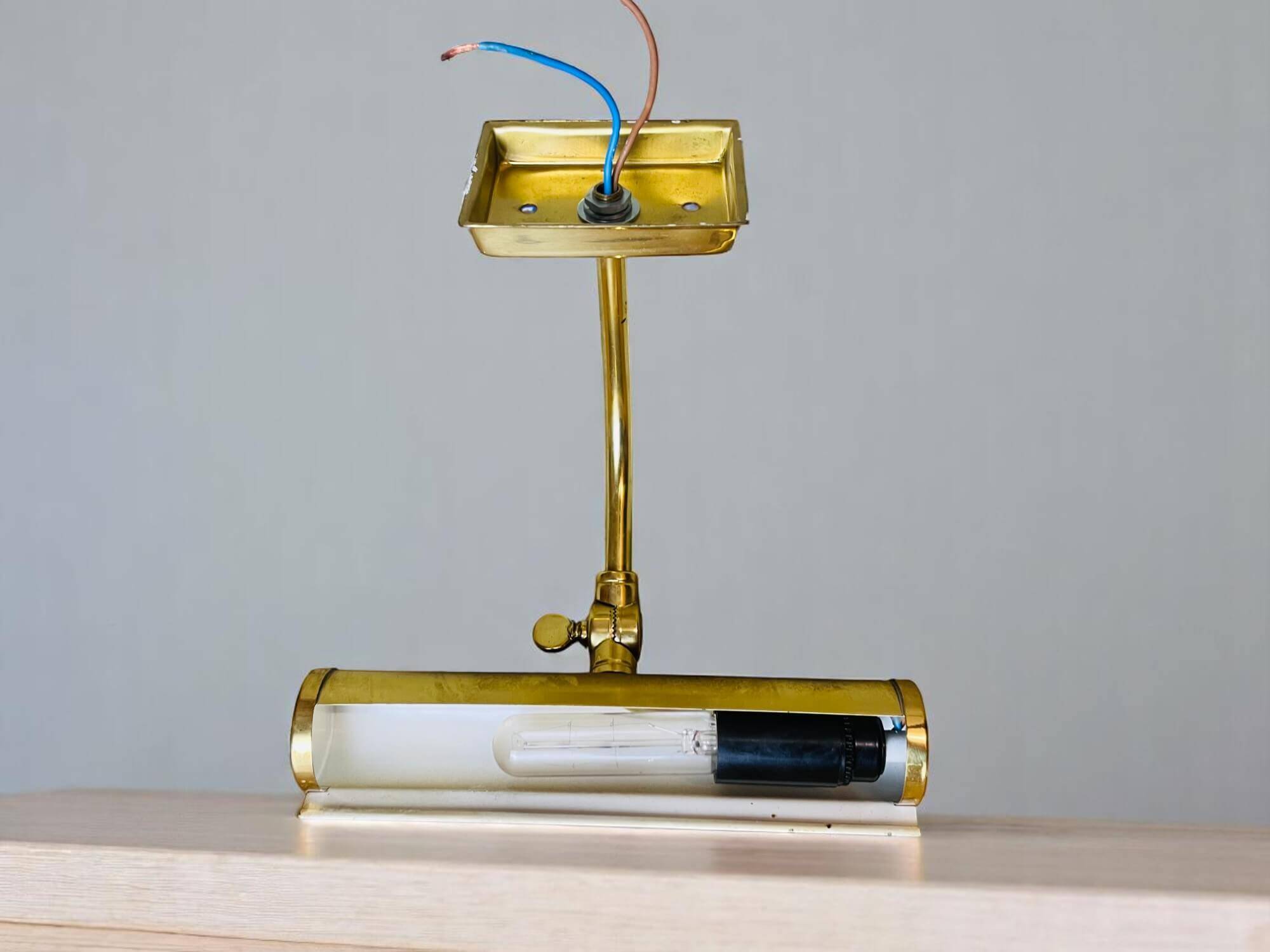 Lot of 3 djustable brass wall picture light up