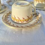 Tasses porcelaine opaque Gien début Xxieme