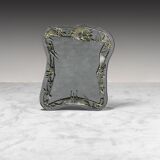 Vintage 50s metal patterned wall mirror