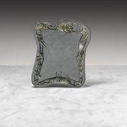 Vintage 50s metal patterned wall mirror