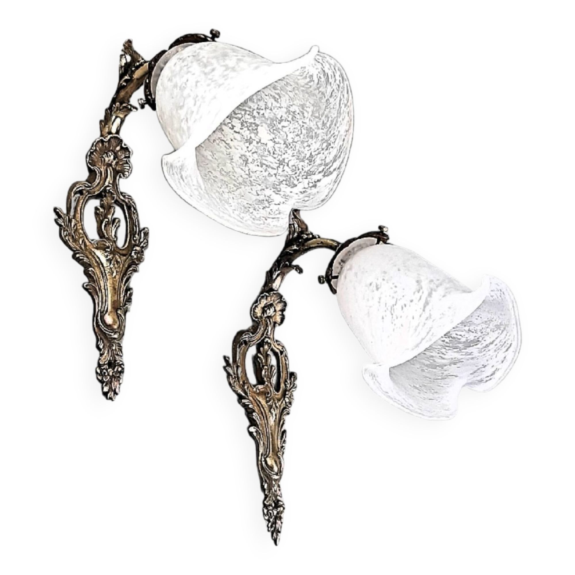 Pair of large Art Deco wall lights