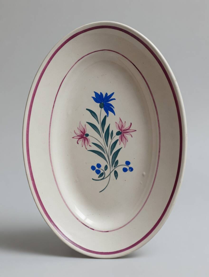 Oval plate k & g lunéville france