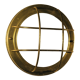 Brass "porthole" wall lamp