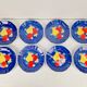 Vintage Hand-Painted Porcelain Fruit Plates, China, 1950s, Set of 8