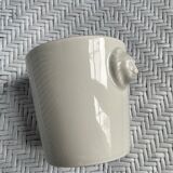 White porcelain pot cover limoges lion's head