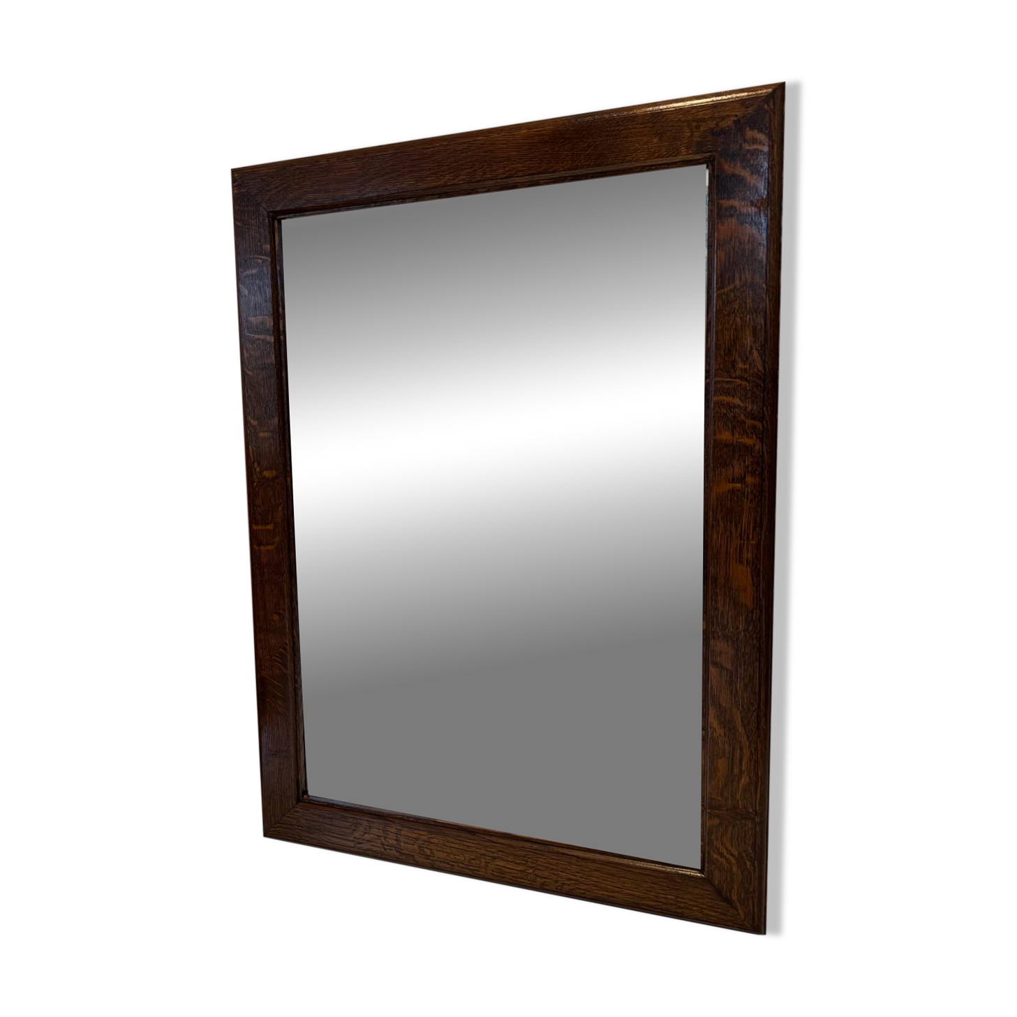 Miroir en chêne massif des années 50 | 90x65cm