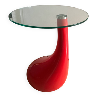 Oresteluchetta Mush Red Coffee Table, Teardrop Resin