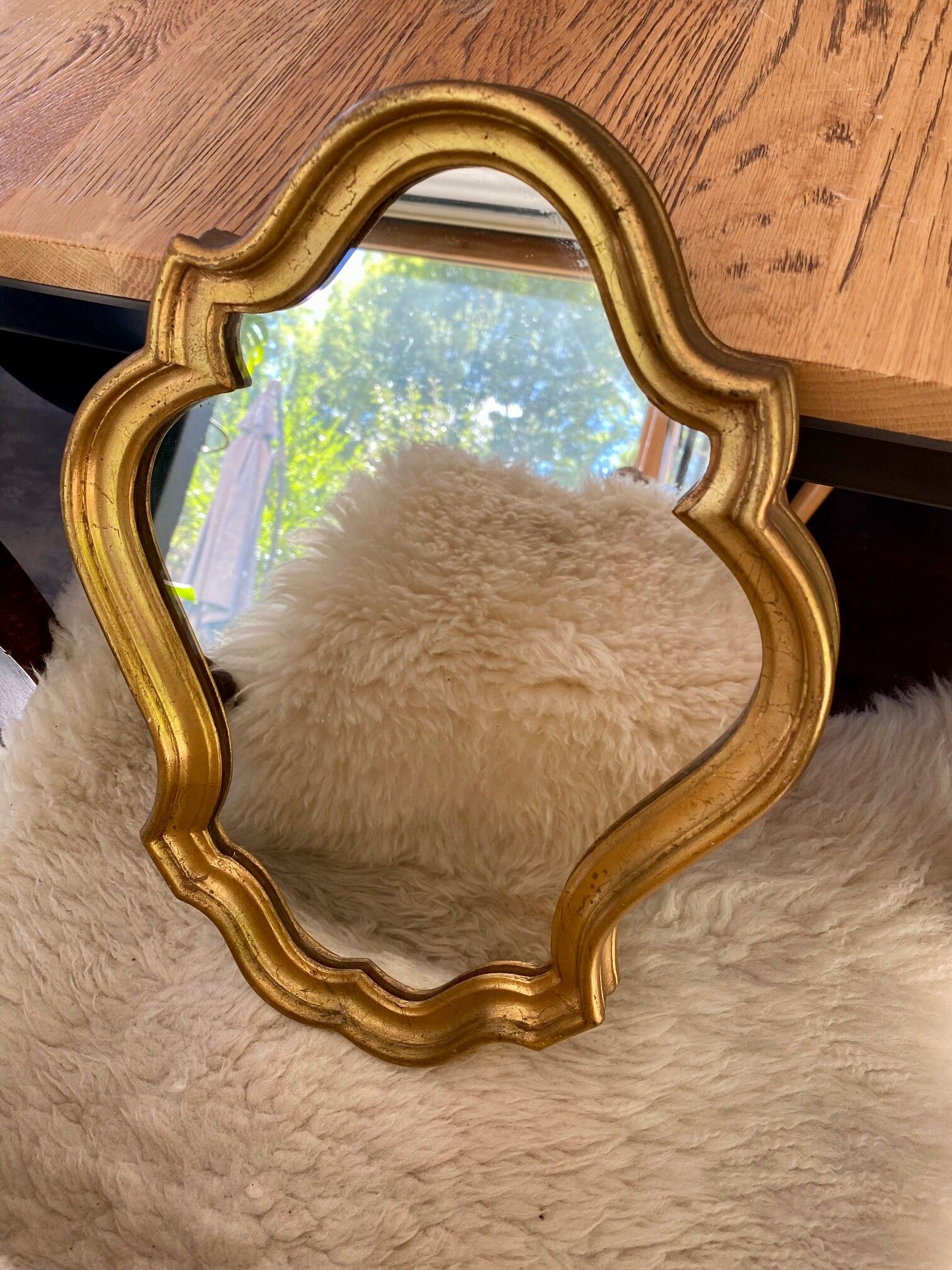 Baroque gilded mirror 33x25cm