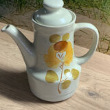 Pitcher Teapot Coffee maker earthenware St Amand Loire 1713 Hand-painted