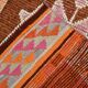 Soft Orange & Pink Star Pattern Handmade Wool Runner Rug, 99x338 Cm