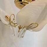 Murano glass leaf chandelier by Franco Luce Italy - 1970