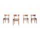 Set of 4 midcentury teak chairs