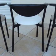 6 chaises style gondole structure métallique intérieur et extérieur
